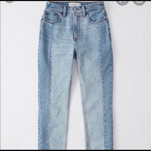 Abercrombie & Fitch Two-toned Ankle Straight ultra high rise  jeans size 4S
